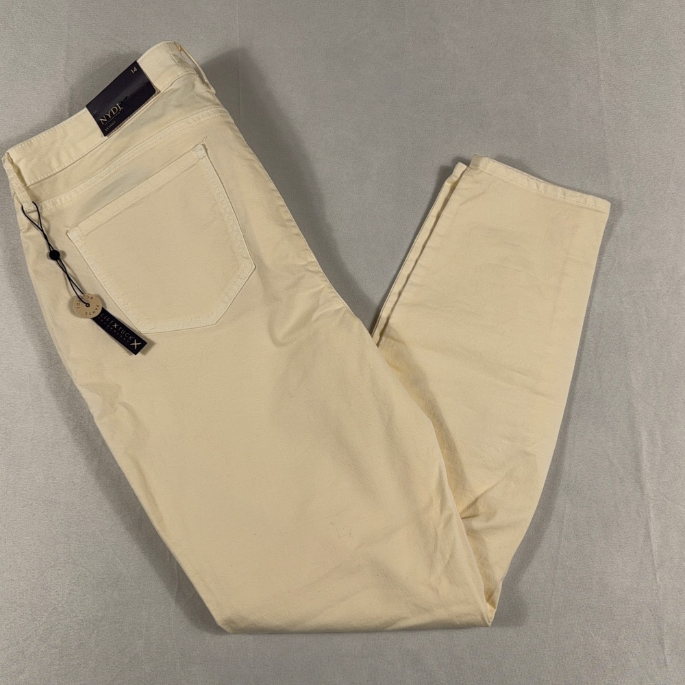 NYDJ Ami Skinny Lift Tuck Technology Jeans 14 Cream Ivory Stretch Denim NWT
